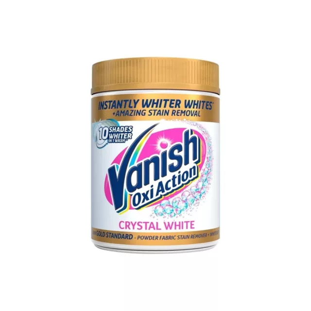 Vanish Fabric Stain Remover, Gold Oxi Action Powder, Crystal Whites, 470 g