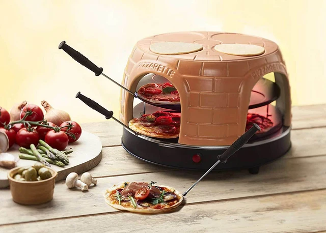 Pizzaofen Pizzarette Emerio PO-116124.1 mit 8 Pizza-Heber Mini-Pizza Back-Ofen