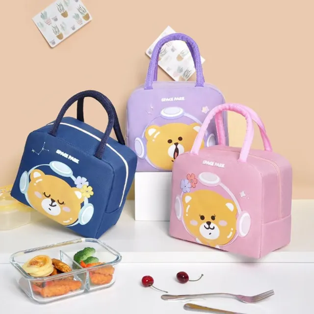 Cartoon Print Thermal Lunch Package Lunch Box Organizer  Children Students