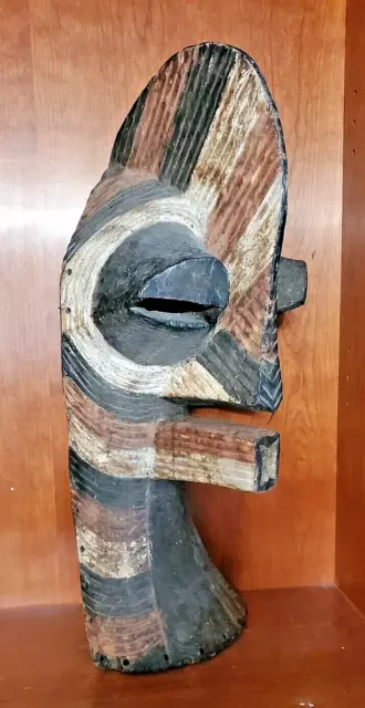 Antique Wooden AFRICAN  KIFWEBE MASK OF THE JONGYE TRIBE