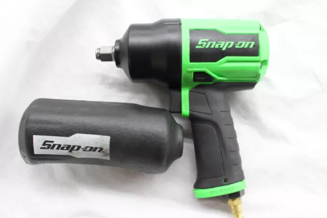 Snap-On PT850G Pneumatic 1/2 Drive Air Impact Wrench With Cover Tool Green PT850