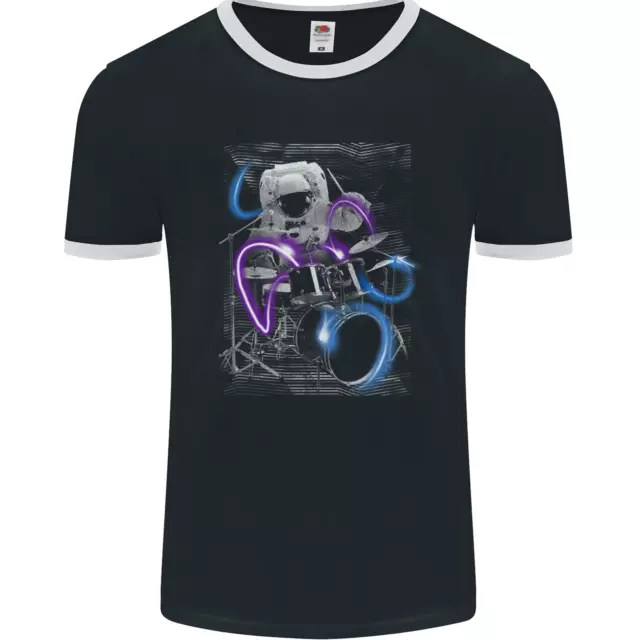 T-shirt da uomo Astronaut batterista batteria batteria fotoL