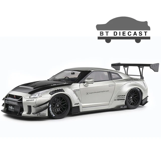 SOLIDO LIBERTY WALK Lbwk 2020 Nissan Skyline Gt-R R35 Rhd 1/18 Silver ...
