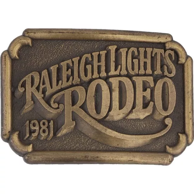 Raleigh Lights Rodeo Tobacco Tobacciana Smoker Cigarett 80s Vintage Belt Buckle