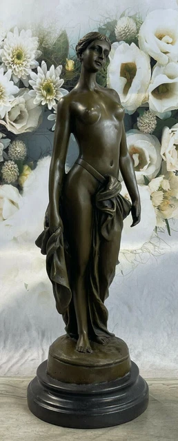 Statua vintage classica nuda ritratto femminile busto bronzo marmo statua decorazione
