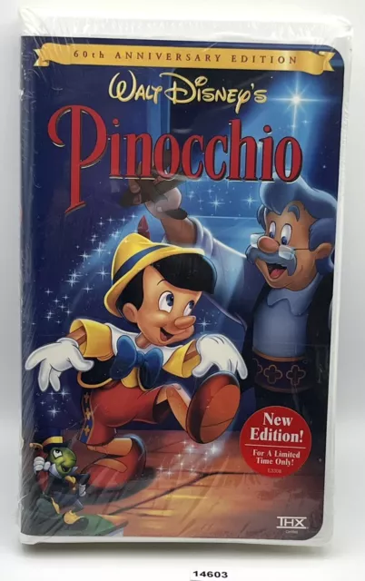 Pinocchio VHS New Sealed - Walt Disney’s Classic 60th Anniversary Edition