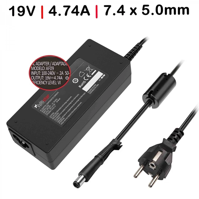 Chargeur D'occasion Compatible HP Elitebook, Probook, Pavilion DV6, CQ61, CQ71, 6735s - 18.5V 3.5A 65W - Prise 7.4x5.0 Mm - Alimentation Testée