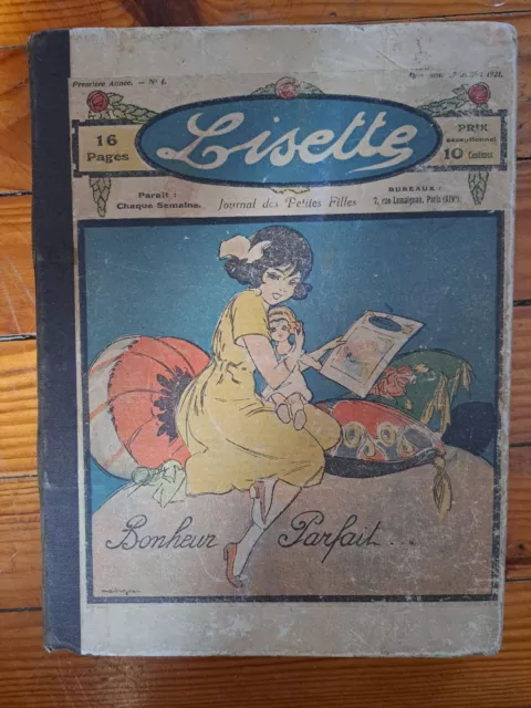 Lisette Journal des fillettes Reliure avec les 52 premiers numéros 1921 - 1922