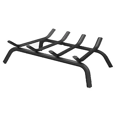 18-Inch Black Wrought Iron Fireplace Grate -15450TV