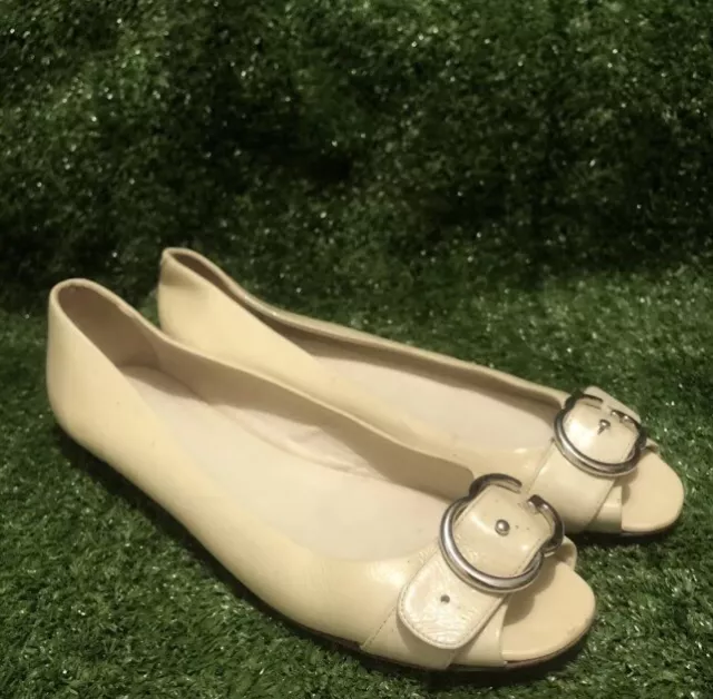 Gucci White 370605 Patent Leather Interlocking G Flats EU 41 US 10.5