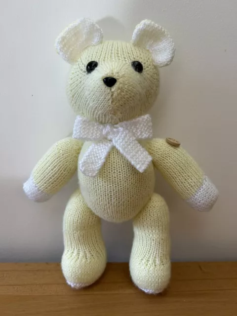 hand knitted teddy bear