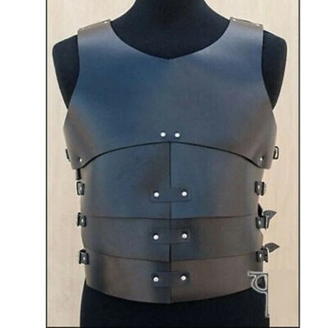 MEN LEATHER CUIRASS Armor Medieval Roman Costume Breastplate Bracer