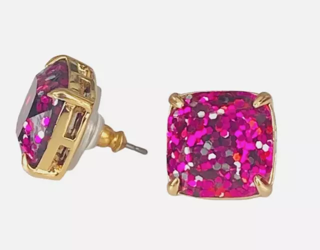 Kate Spade New York Mini Small Square Studs Earrings Pink One Size