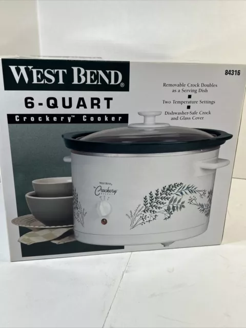 West Bend 6 Quart Slo Cooker Crock Pot 