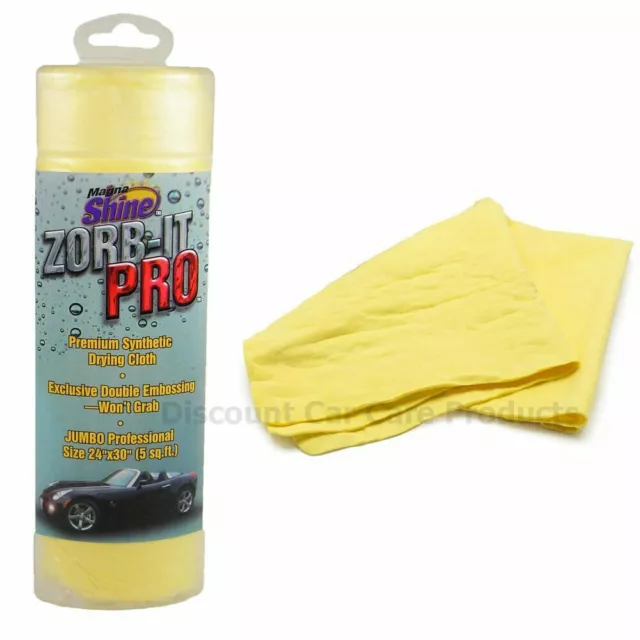 Magna Shine Zorb-It Drying Cloth -Synthetic Car Wash Chamois Towel with Tube