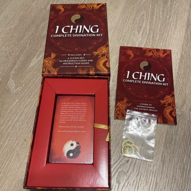 I Ching Complete Divination Kit: A 3-Coin Set, 64 Hexagram Cards G27