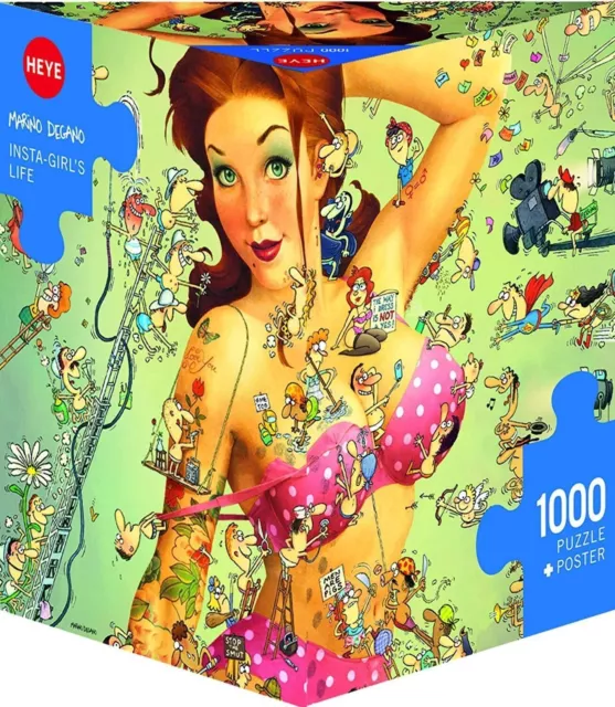 Heye Puzzle Triangulaire Insta-Girl's Vie Degano Puzzle 1000 Pièce HY29992