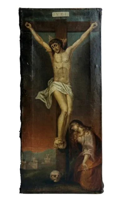 Heiligengemälde, Crucifixion, 19. Siècle, Huile/Toile (#17300)