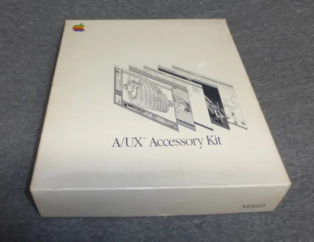 Vintage MACINTOSH Mac A/UX Accessory Kit Apple Computer RARE UNIX Box Set