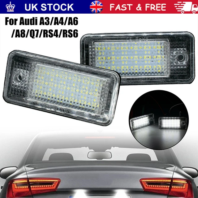 For Audi A6 C6 S6 A4 S4 B6 B7 A8 LED License Number Plate Light Xenon White 12V