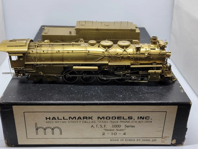 Brass HO Hallmark Models ATSF Santa Fe 5000 Series Madam Queen 2-10-4