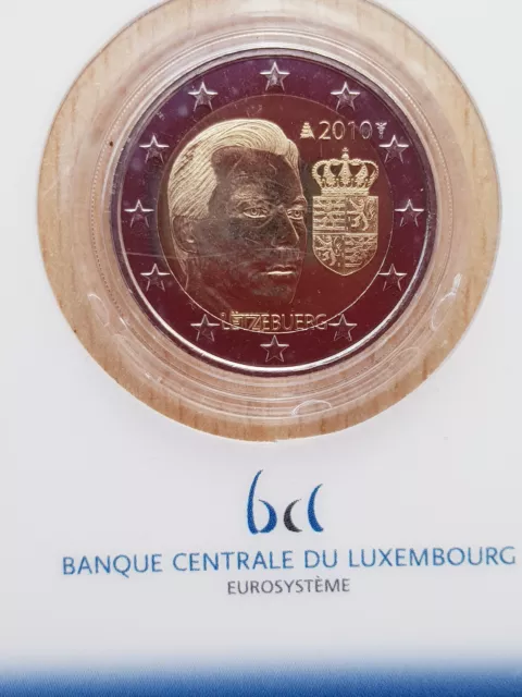 2€ Coincard 2010 Luxemburg Henri mit Wappen