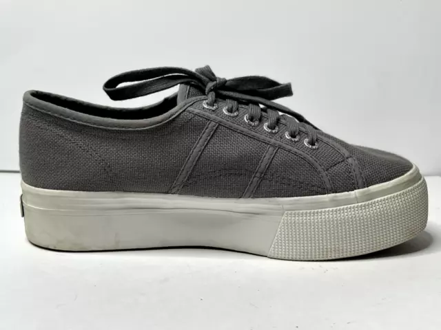 Superga Womens Size 9 Flatform Sneaker Grey