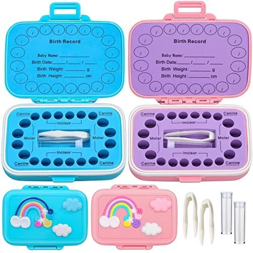 Caffox Tooth Holders for Kids Keepsake Baby Teeth Keepsake Box Tooth Saver To...