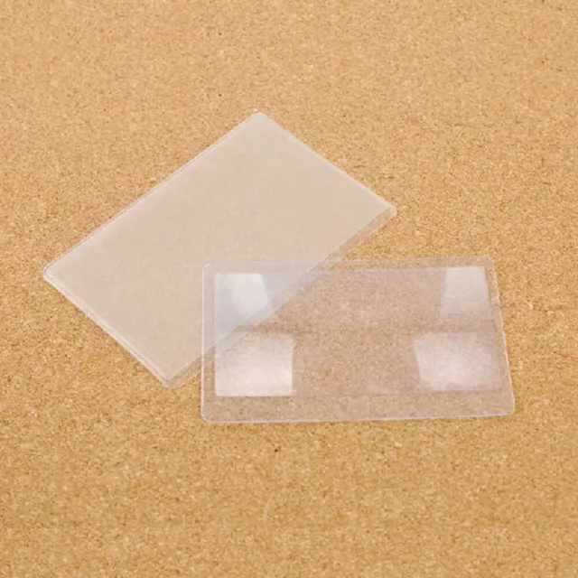 EY# Plastic Reading Magnifier Ultrathin Transparent Pocket Magnifier for Elderly