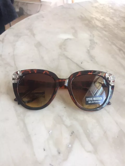 New with Tags Steve Madden Tortoise Embellished  Sunglasses