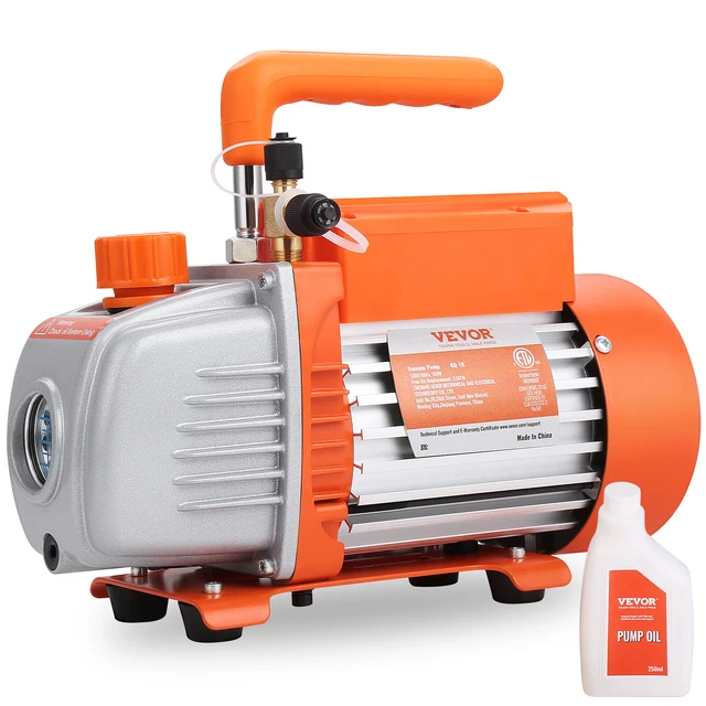 VEVOR 3.5CFM Vacuum Pump Air Conditioning Vacuum Pump 150W for R22, R134a