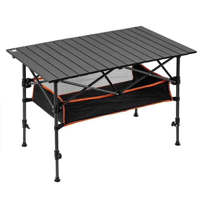 Klappbarer Campingtisch Höhenverstellbar – 122 Cm, Weiß, Aus HDPE-Kunststoff, Trägt Bis 145 Kg
