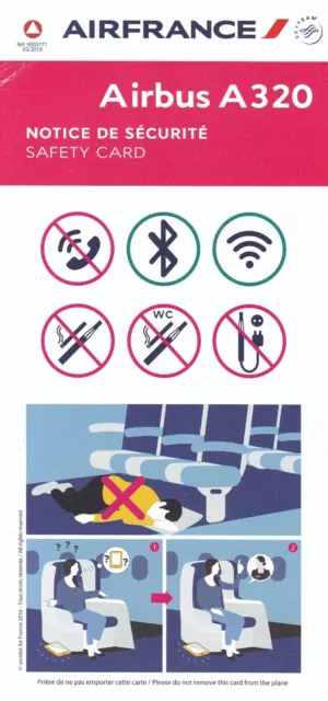 Air France - Airbus A320 - 02/2019 - Airfrance - Safety Card - Consigne Securite