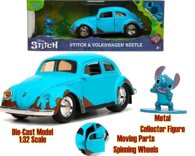 JADA TOYS - Voiture de 1959 avec figurine Stitch - VW Beetle - 1/32 JADA TOYS - Voiture de 1959 avec figurine Stitch - VW Beetle - 1/32