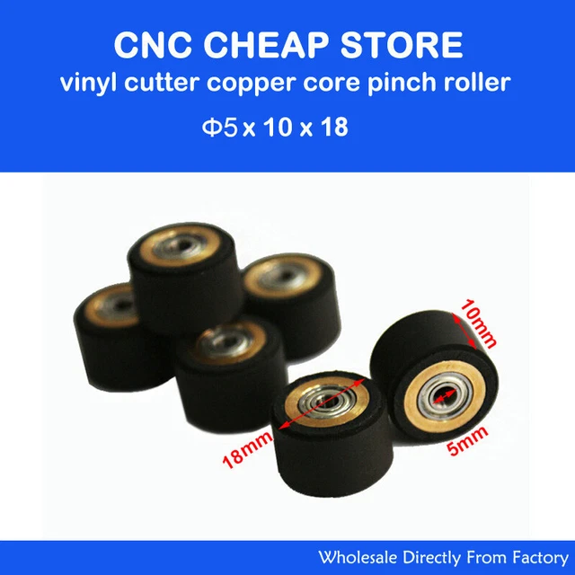 10pcs 5x10x18mm Summa Graphtec Roland Printer Vinyl Plotter Cutter Pinch Roller