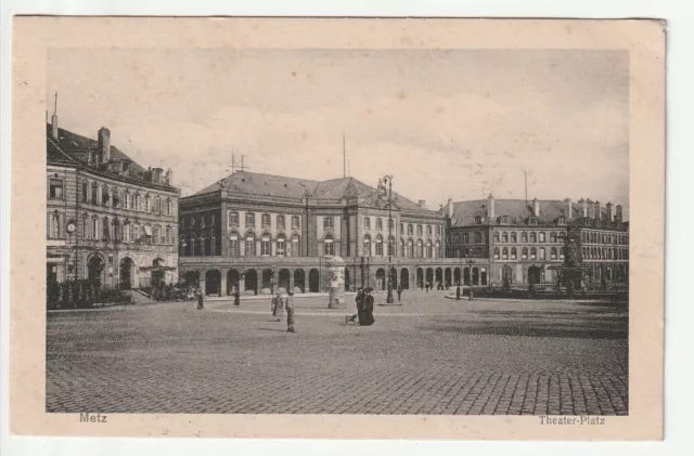 METZ  - Moselle - CPA 57 - Places - le theatre place de la Comédie