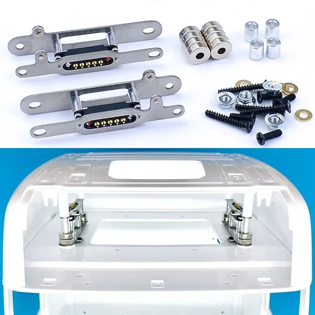 Kit Ricambio Cerniera Porta Laterale Per Camion Tamiya 1/14 &ndash; Aggiornamento In Metallo RCBATER Per Auto E Rimorchi RC