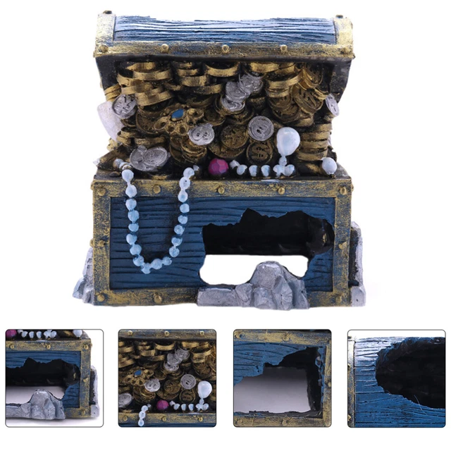 1 pieza Acuario Naufragio Decoraciones Reptiles Cueva Camarones Refugio Acuario