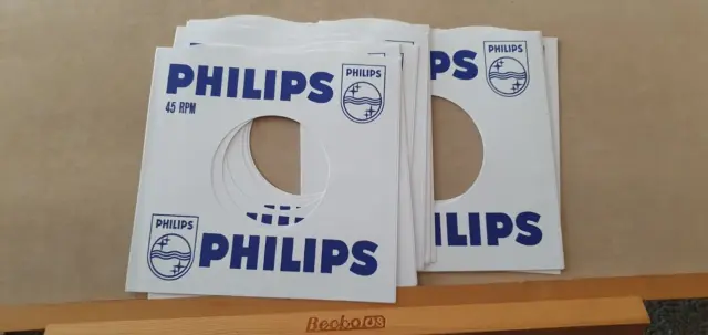 10 philips REPRODUCTION company sleeves for 7" singles bundle job lot new