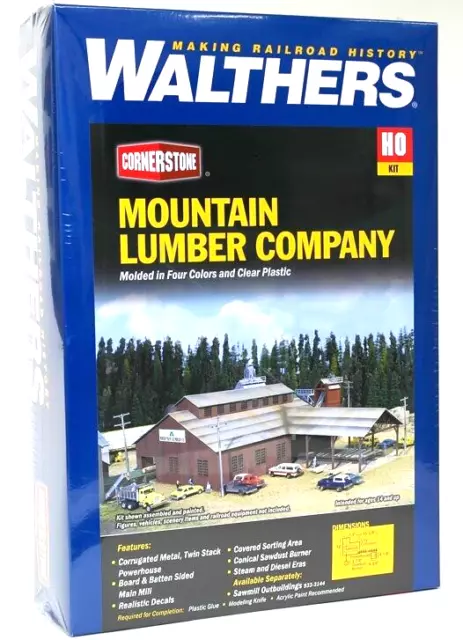 Walthers HO Scale ~ New 2024 ~ Mountain Lumber Company Sawmill ~ Kit ~ 933-3058