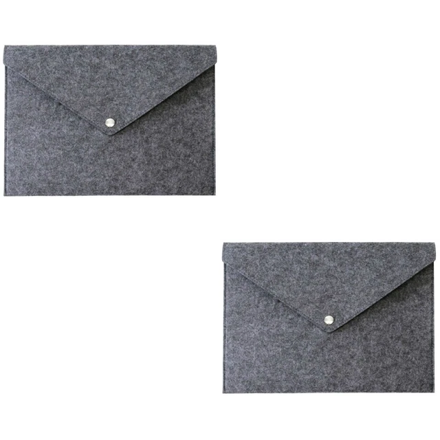 2pcs Felt File Folders Portable Paper Organizer Felt Holder Document Carrier