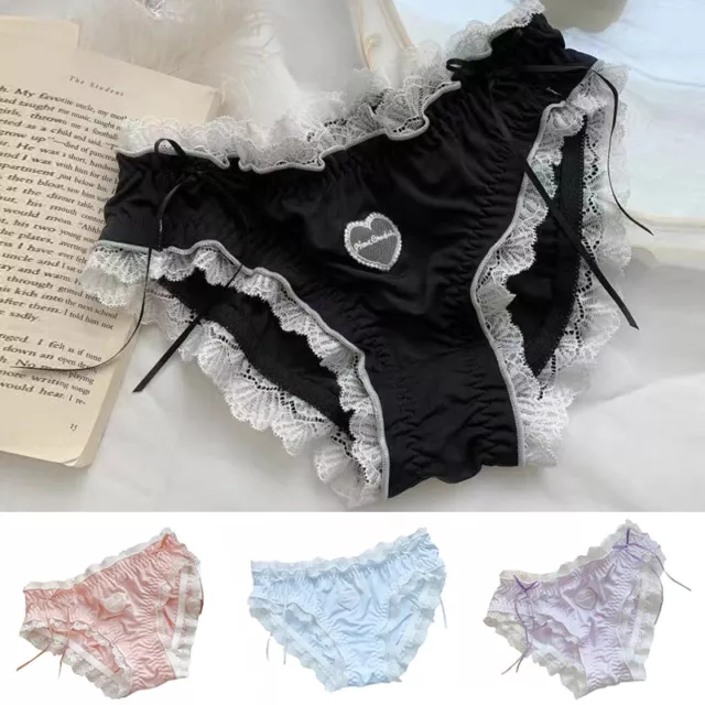 Women's Lace Silk Satin Panties Ladies Lingerie Underwear Knickers Briefs  L-2XL