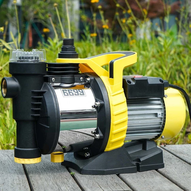 1200GPH WELL JET/PRESSURE Pump 1HP Stainless Steel Water Transfer