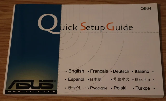 Asus Q964 Quick Set-Up Guide