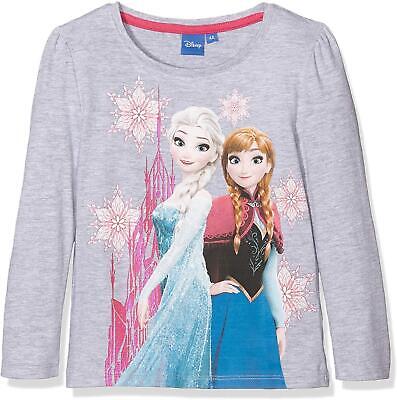 Top a maniche lunghe Disney Frozen Elsa & Anna / T-shirt grigio
