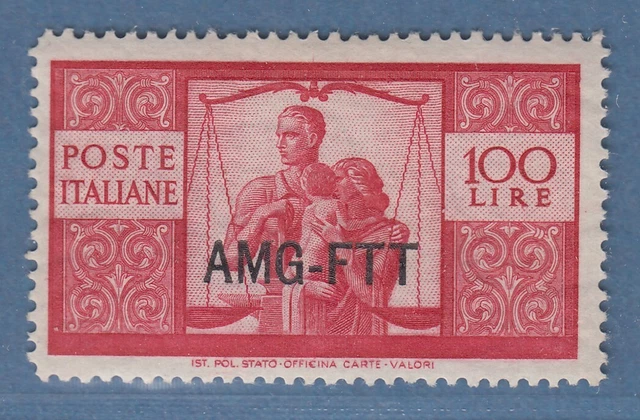 Triest Zone A 1949 Freimarken Höchstwert 100 Lire Mi.-Nr. 91 postfrisch **
