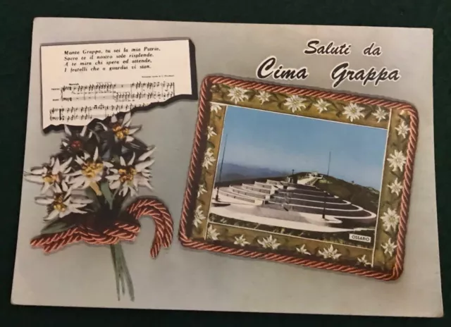 Cartolina - CIMA GRAPPA - Saluti - Ossario