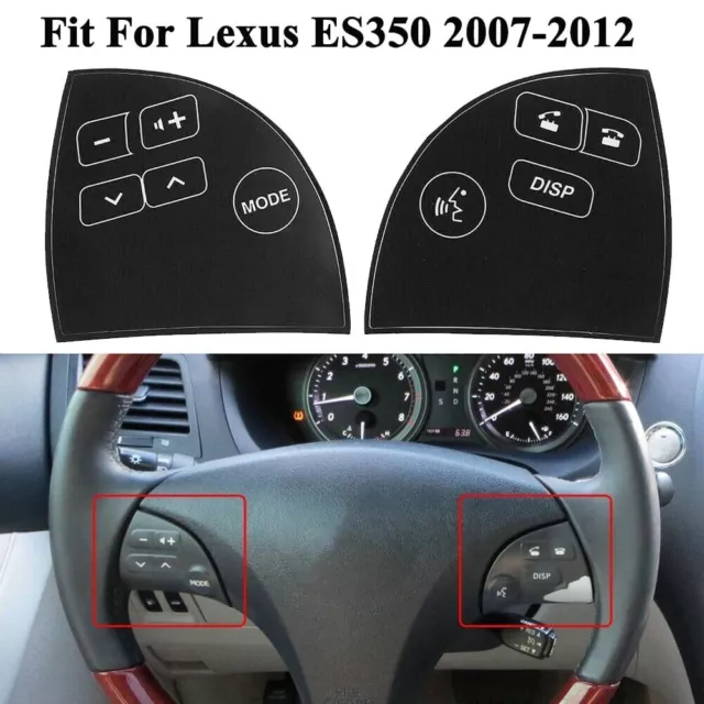 Car Button Repair Sticker For 2007-2012 LEXUS ES350 Steering Wheel Control Decal