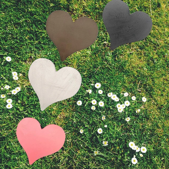 Comfy Hour Rustic Style Collection Cast Iron Garden Stepping Stone - Heart 2
