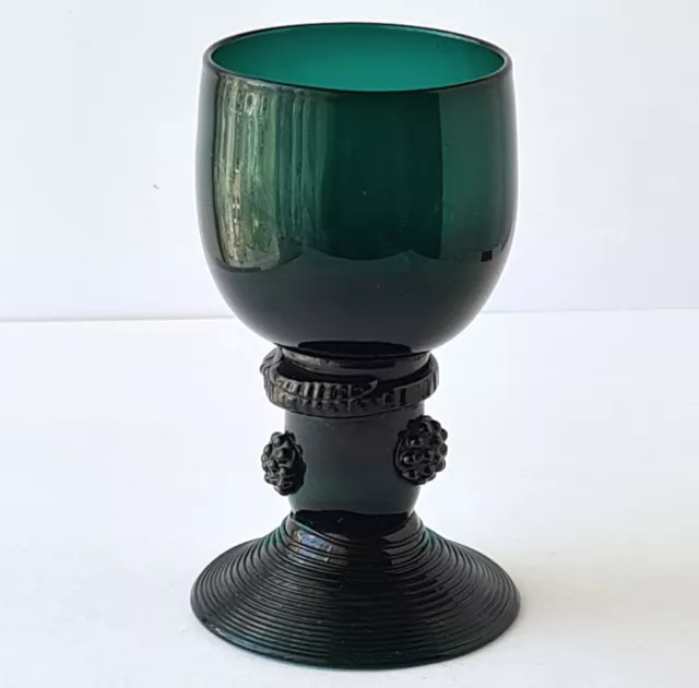 1. De 5. Verre Coupe sur Pied Russisch-Grün Um 1880 P229